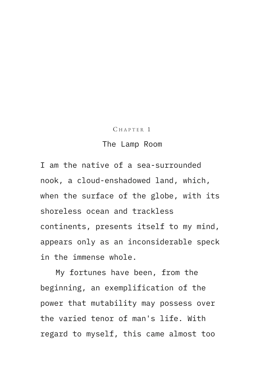 Fair Copy — Double-spaced, ragged right, no ornament — standard manuscript format for submissions.